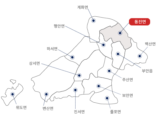 동진면 지도