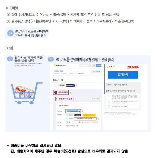 기저귀 조제분유 지원사업 바우처 결제 방법 2번째 이미지