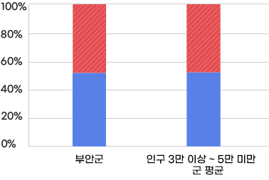 현장공무원 비율 현황을 그래프로 표에 자세한 정보가 포함됨