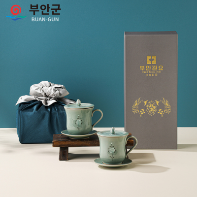 청자상감국화문잔 세트