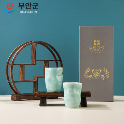 청자축형잔 세트