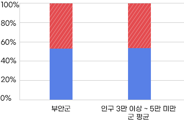 현장공무원 비율 현황을 그래프로 표에 자세한 정보가 포함됨