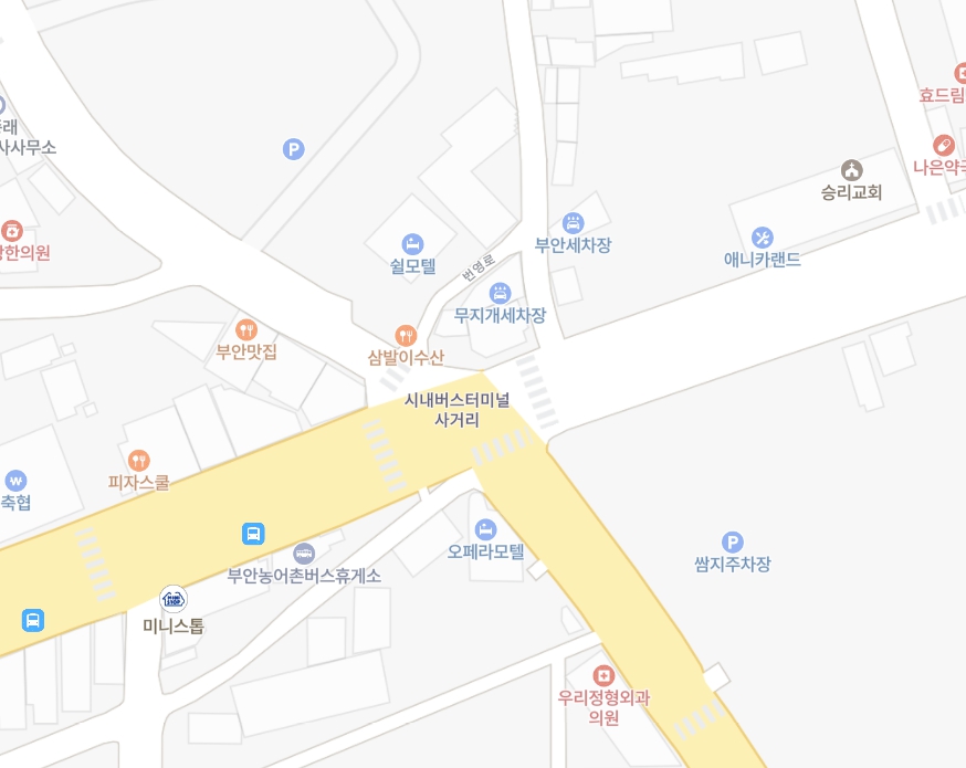 시내버스터미널 사거리 회전교차로 변경 건의 1번째 이미지