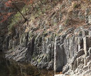 직소폭포주변의주상절리